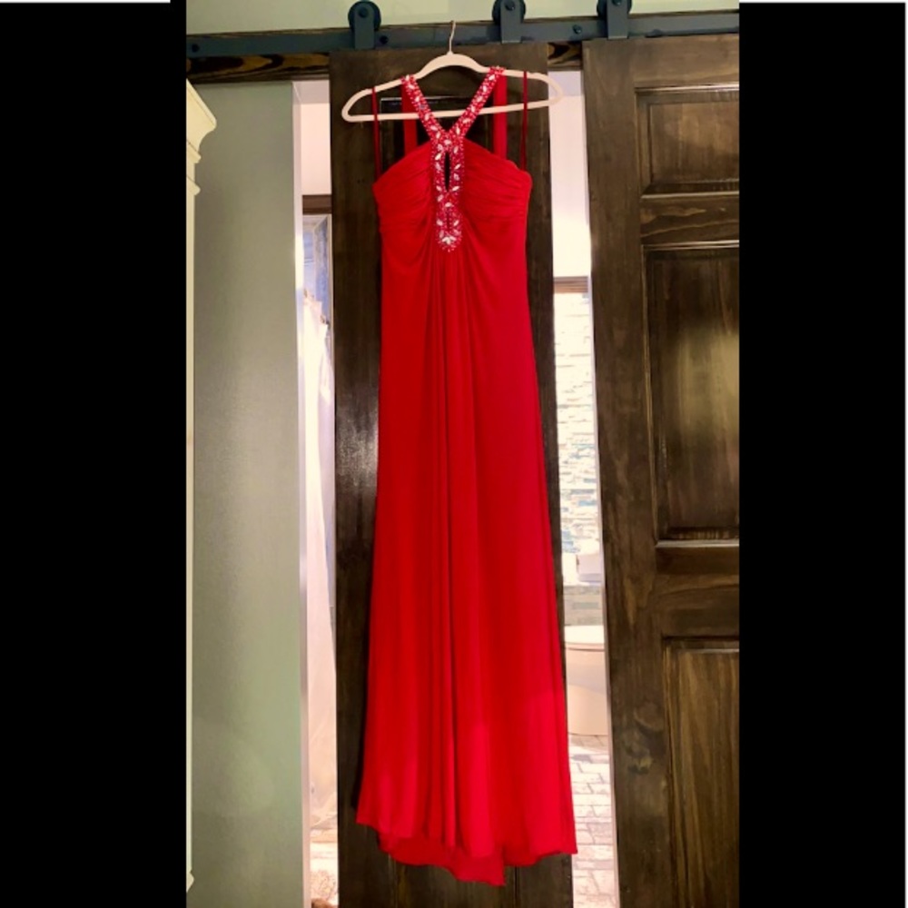 Red Evening Dress - Size 6 - Ignite Evenings by Carol Lin